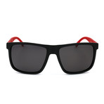 Men's 0879 Polarized Sunglasses // Matte Black + Carbon Red