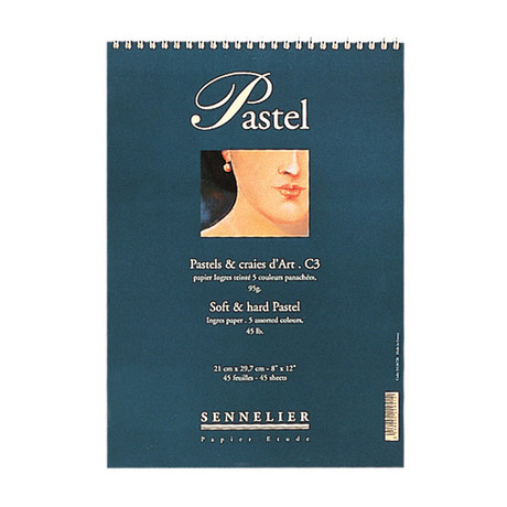 Pastel Spiral Pad + Sable Brush Set // 45 Sheets Colors