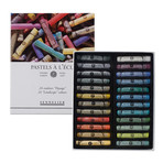 Soft Pastel Cardboard + Sable Brush Set // Landscape Colors // Set of 24 Colors