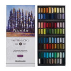 Soft Pastel Half Sticks + Sable Brush Set // Plein Air Colors // Set of 80 Colors