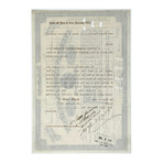 1884 American Express Company Stock Certificate Signed by President James C. Fargo (Signature Certified)