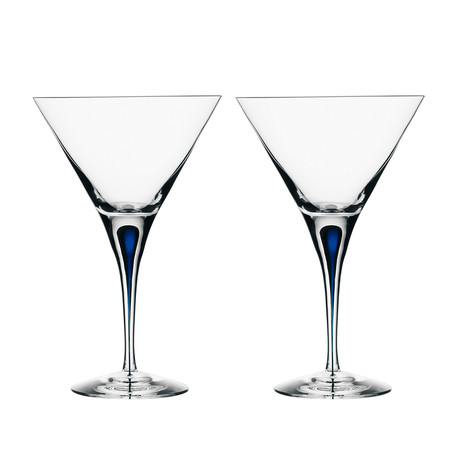 Intermezzo Martini Glass // Blue // Set of 2