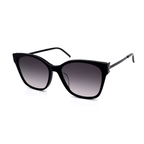 Women's SLM48-S-K-002-56 Chunky Sunglasses // Black + Gray Gradient