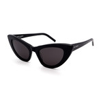 Women's SL213-LILY-001-52 Narrow Cat Eye Sunglasses // Black