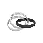 Cartier 18k White Gold + Ceramic Trinity Ring // Pre-Owned (Ring Size: 5.75)