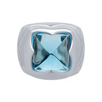 Bulgari 18k White Gold Aquamarine Ring // Ring Size: 6.75 // Pre-Owned