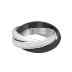 Cartier 18k White Gold + Ceramic Trinity Ring // Pre-Owned (Ring Size: 5.75)