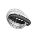 Cartier 18k White Gold + Ceramic Trinity Ring // Pre-Owned (Ring Size: 5.75)