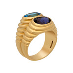 Bulgari 18k Yellow Gold Topaz + Amethyst Ring // Ring Size: 6 // Pre-Owned