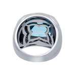 Bulgari 18k White Gold Aquamarine Ring // Ring Size: 6.75 // Pre-Owned