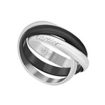 Cartier 18k White Gold + Ceramic Trinity Ring // Pre-Owned (Ring Size: 5.75)