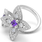 Louis Vuitton // 18k White Gold Les Luxuriantes Amethyst Diamond Ring // Ring Size: 7 // Pre-Owned