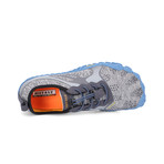 Men's Barefoot Trail Running Shoes // Light Gray + Blue (US: 10.5)