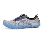 Men's Barefoot Trail Running Shoes // Light Gray + Blue (US: 9.5)