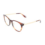 Givenchy // Men's GV-0086 Optical Frames // Striped Brown + Gold