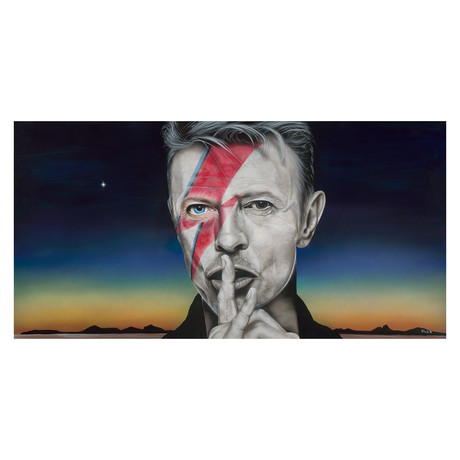 Look Out Your Window I Can See His Light // David Bowie (36"W x 18"H x 0.625"D)