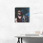 But What I Really Wanted To Know Is // Lenny Kravitz (18"W x 18"H x 0.625"D)