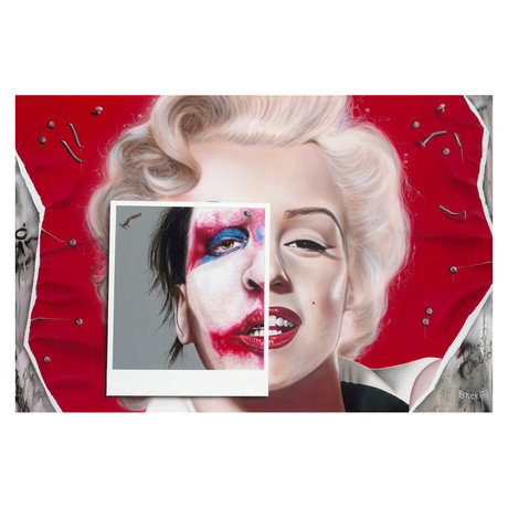 Something Beautiful, Something Free // Marilyn Monroe + Marilyn Manson (27"W x 18"H x 0.625"D)