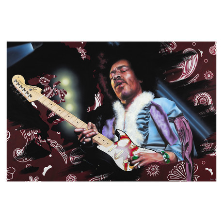 Kissin' The Sky // Jimi Hendrix (27"W x 18"H x 0.625"D)