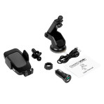 ChargeHub Auto Phone Mount + Wireless Charger // Black