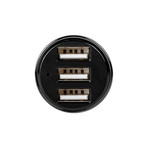 ChargeHub V3 // 3-Port USB Car Charger (Black)