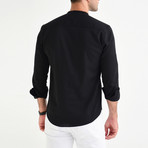 Button Down Shirt + Hood // Black (M)