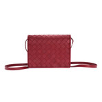 Bottega Veneta // Women's Mini Crossbody Wallet // Bordeaux