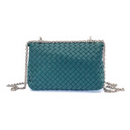 Bottega Veneta // Women's Baby Olympia Bag // Petrol Blue