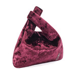 Hayward // Women's "Mini Shopper" Crushed Velvet Tote Bag (Purple)