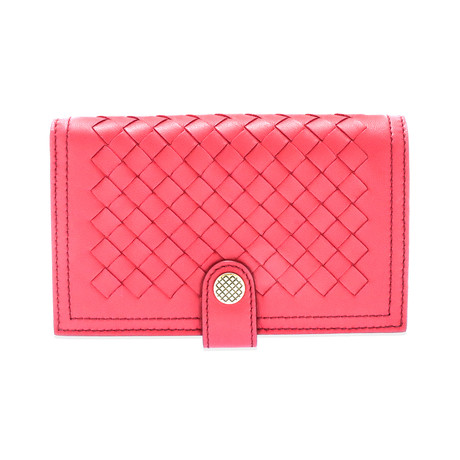 Bottega Veneta // Women's French Bi-Fold Wallet // Red