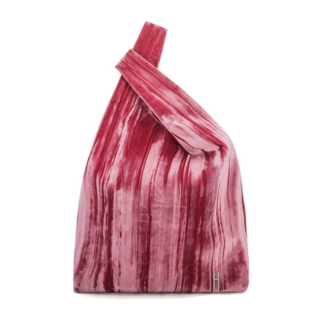 Hayward // Women's "Shopper" Folded Velvet Tote Bag // Lollipop