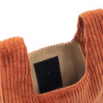 Hayward // Women's "Mini Shopper" Corduroy Tote Bag // Brown