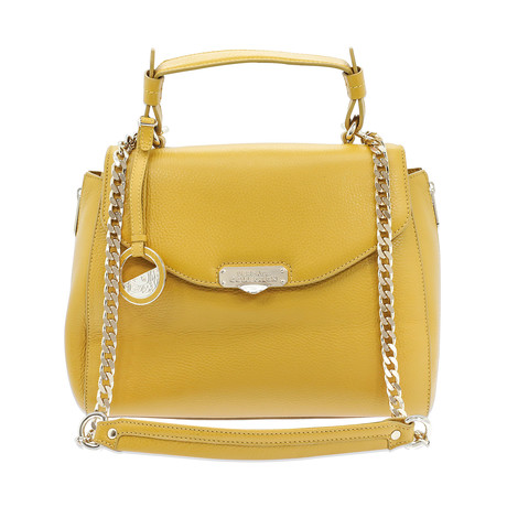 Versace Collection // Women's Pebble Leather Shoulder Bag // Yellow