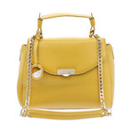 Versace Collection // Women's Pebble Leather Shoulder Bag // Yellow