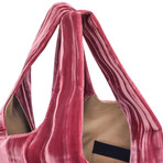 Hayward // Women's "Shopper" Folded Velvet Tote Bag // Lollipop