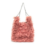 Hayward // Women's "Mini Chain Bag" Mohair Tote Bag (Pink)