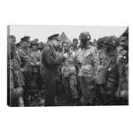 General Dwight D. Eisenhower Talking With Soldiers Of The 101st Airborne Division // John Parrot (40"W x 26"H x 1.5"D)