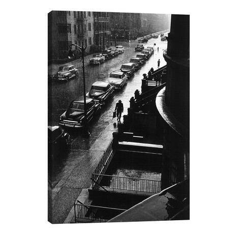 Man In Rain (NYC, 1952) // Ruth Orkin (26"W x 40"H x 1.5"D)