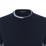 Dyson Neck Knitwear T-Shirt // Navy (XL)