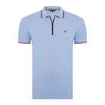 Alfie Short-Sleeve Polo Shirt // Blue (L)