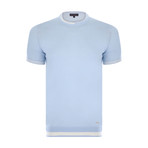 Justin Neck Knitwear T-Shirt // Light Blue (2XL)