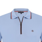 Alfie Short-Sleeve Polo Shirt // Blue (M)