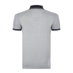 Omar Short Sleeve Polo Shirt // White + Gray (L)