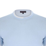 Justin Neck Knitwear T-Shirt // Light Blue (XS)