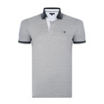 Omar Short Sleeve Polo Shirt // White + Gray (M)