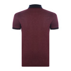 Cleo Short-Sleeve Polo Shirt // Bordeaux (L)