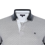Omar Short Sleeve Polo Shirt // White + Gray (XS)