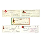 Set of 5 Vintage Coca Cola Company Checks (1930's - 1950s)