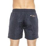 Spotted Edges Beach Boxer // Navy (Small)