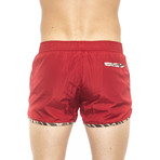 Animal Piping Beach Boxer // Red (Small)
